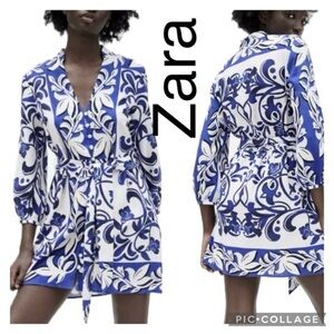 NWT Zara printed shirt‎ dress Size M, L
